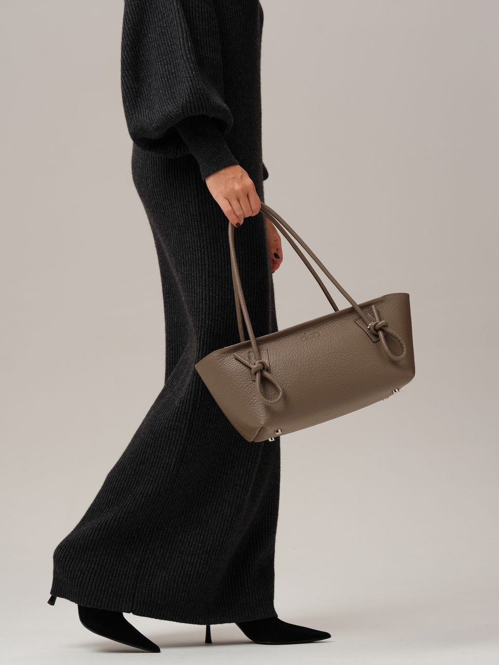 Кожаная сумка Linda DBR 31340 тауп  фото 5