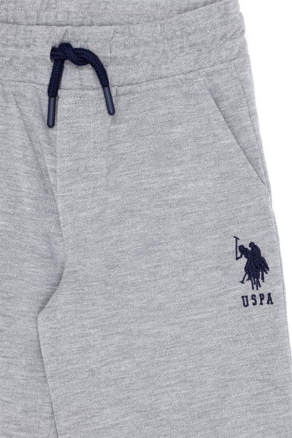 Серые меланжевые вязаные шорты для мальчика - U.s. polo assn фото 6