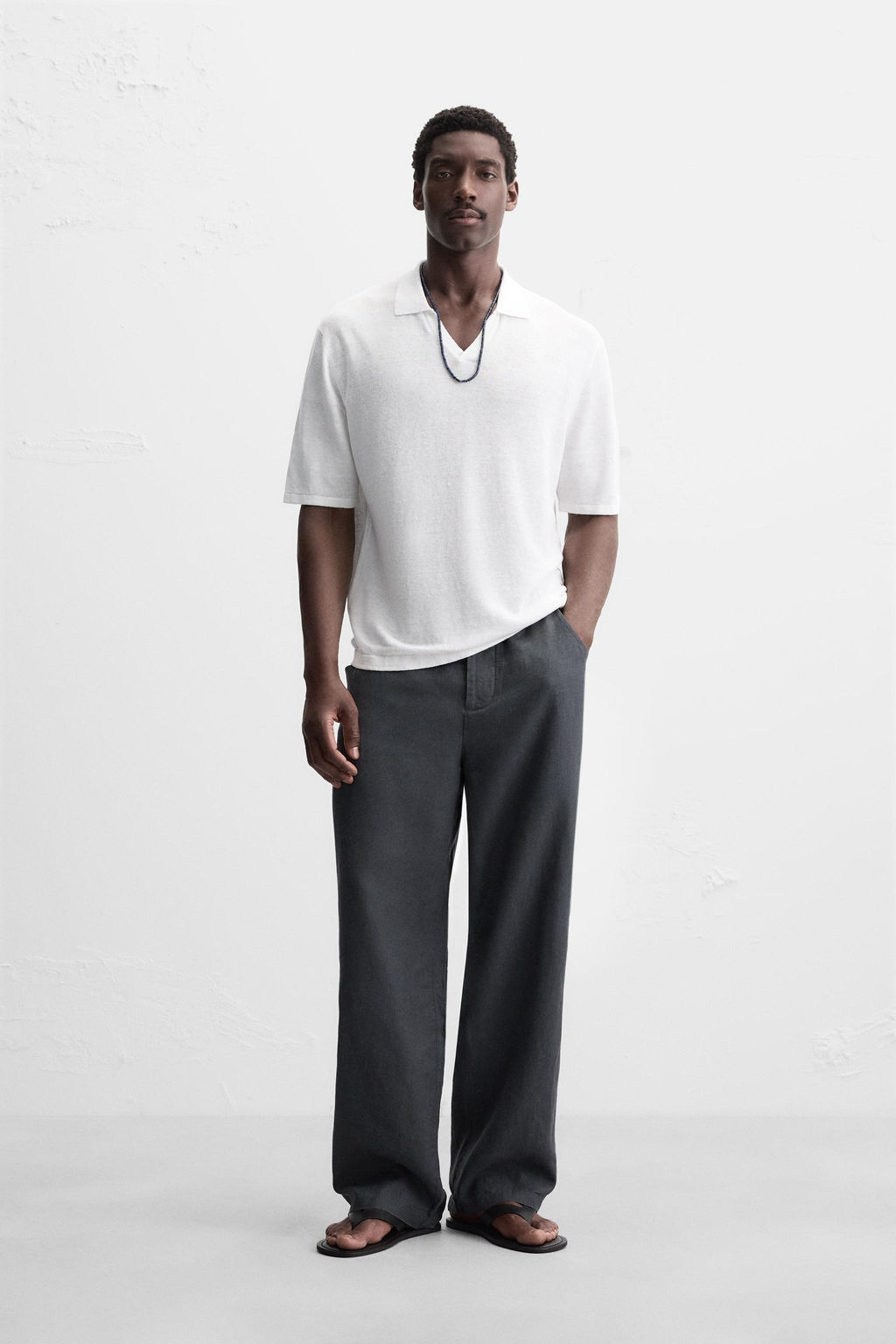 100% HEMP KNIT POLO SHIRT