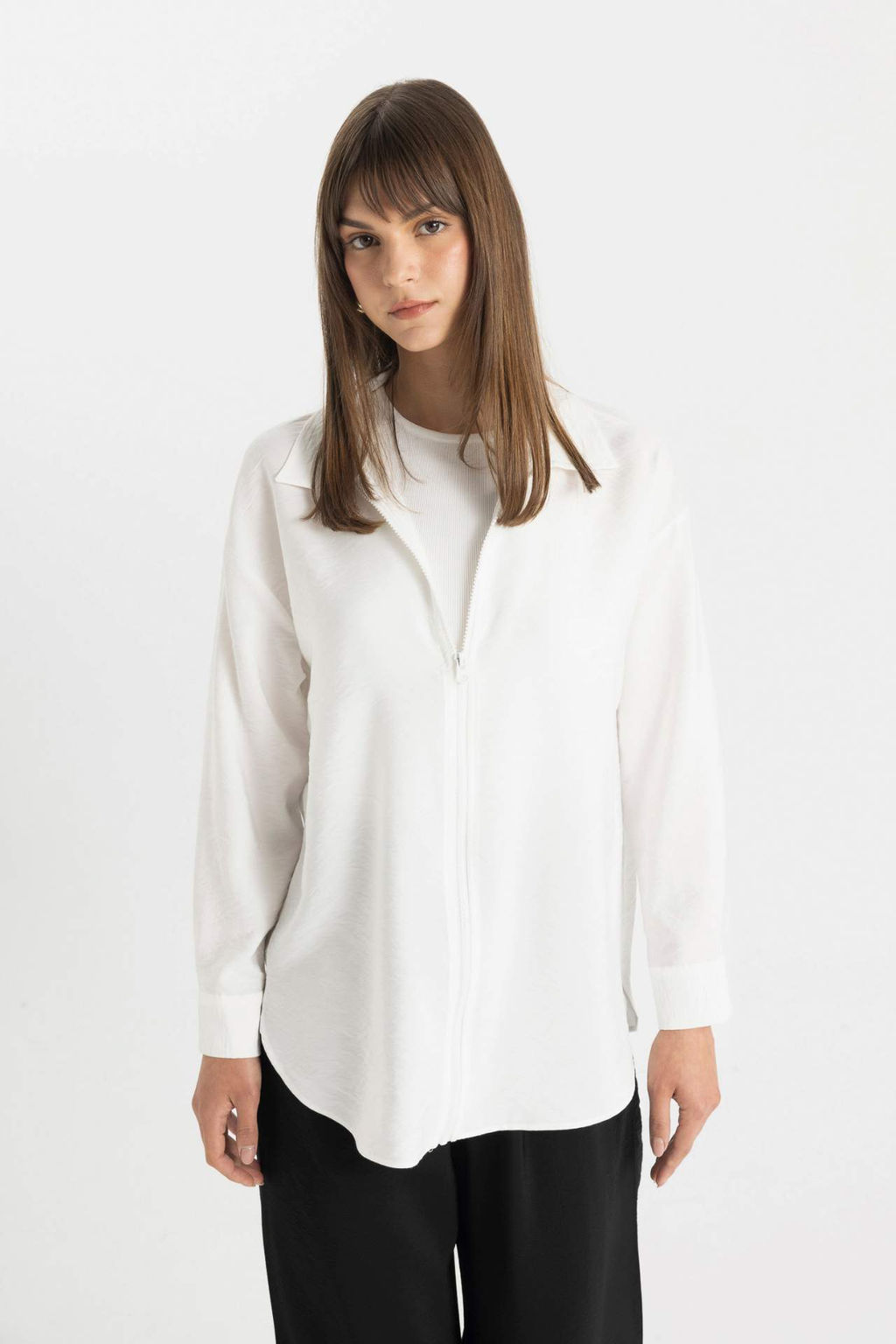 Relax Fit Uzun Kollu Gomlek Tunik - Defacto фото 2