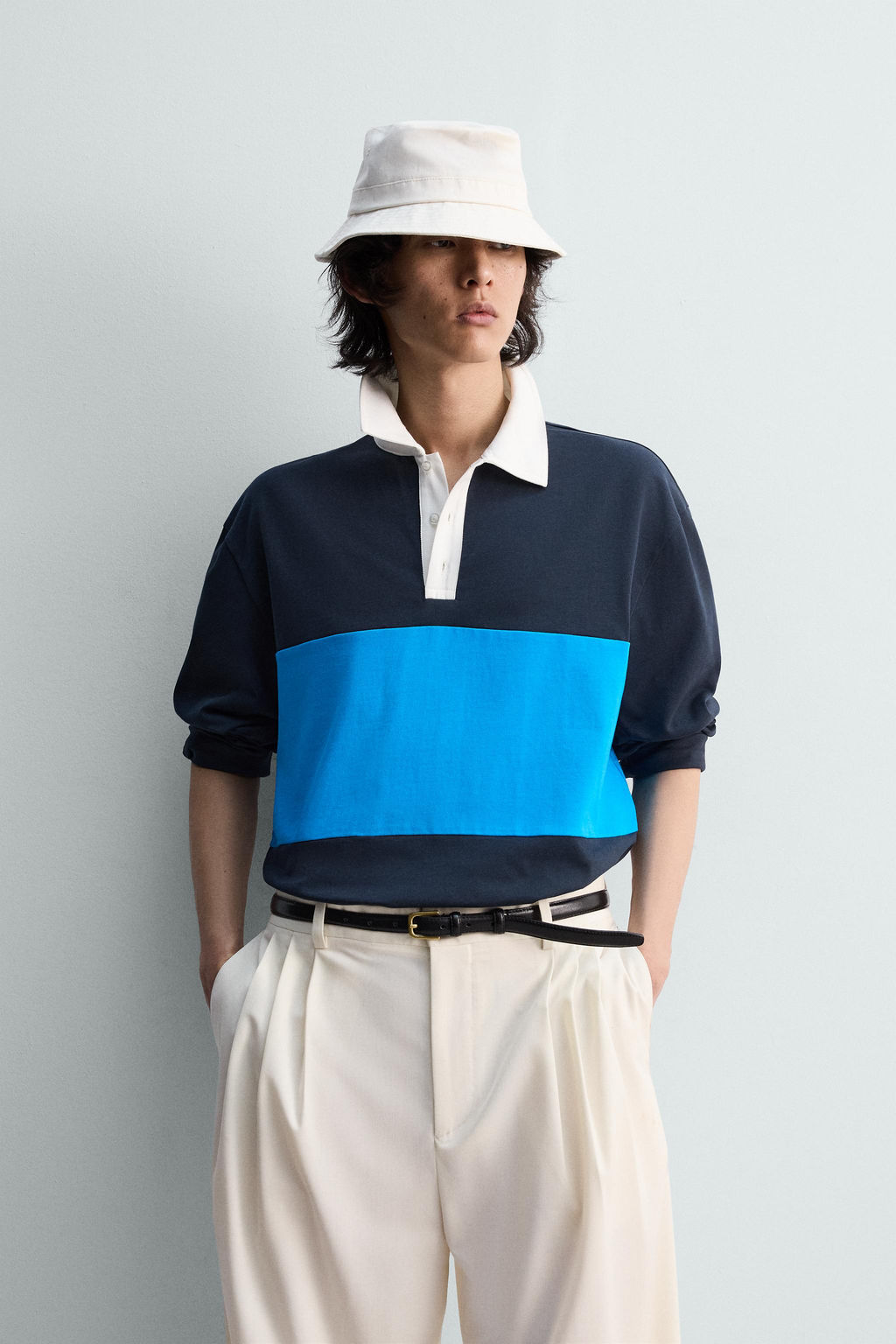 REGULAR FIT COLOUR BLOCK POLO SHIRT - Zara фото 12