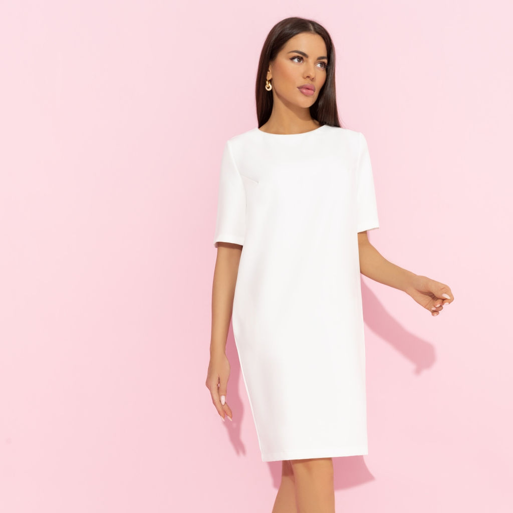 Платье прямого силуэта, Виртуальные будни (white) - Charutti фото 2