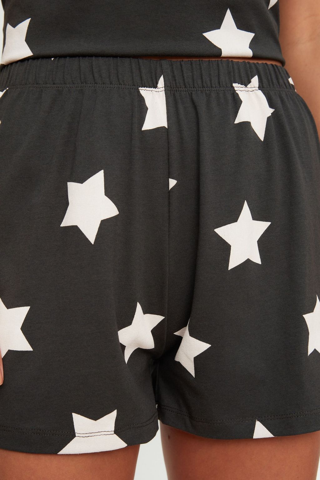 Trendyolmilla Cok Renkli %100 Pamuklu Y?ld?z Desenli Sortlu Orme Pijama Tak?m? THMSS22PT0501  фото 12