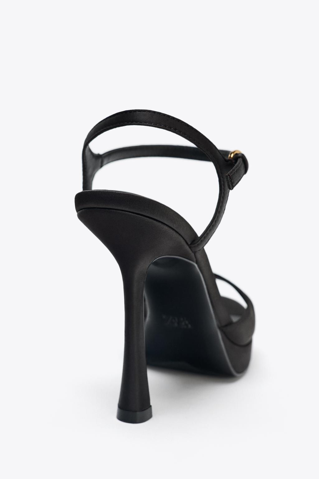 SATIN-EFFECT HEELED SANDALS - Zara фото 7