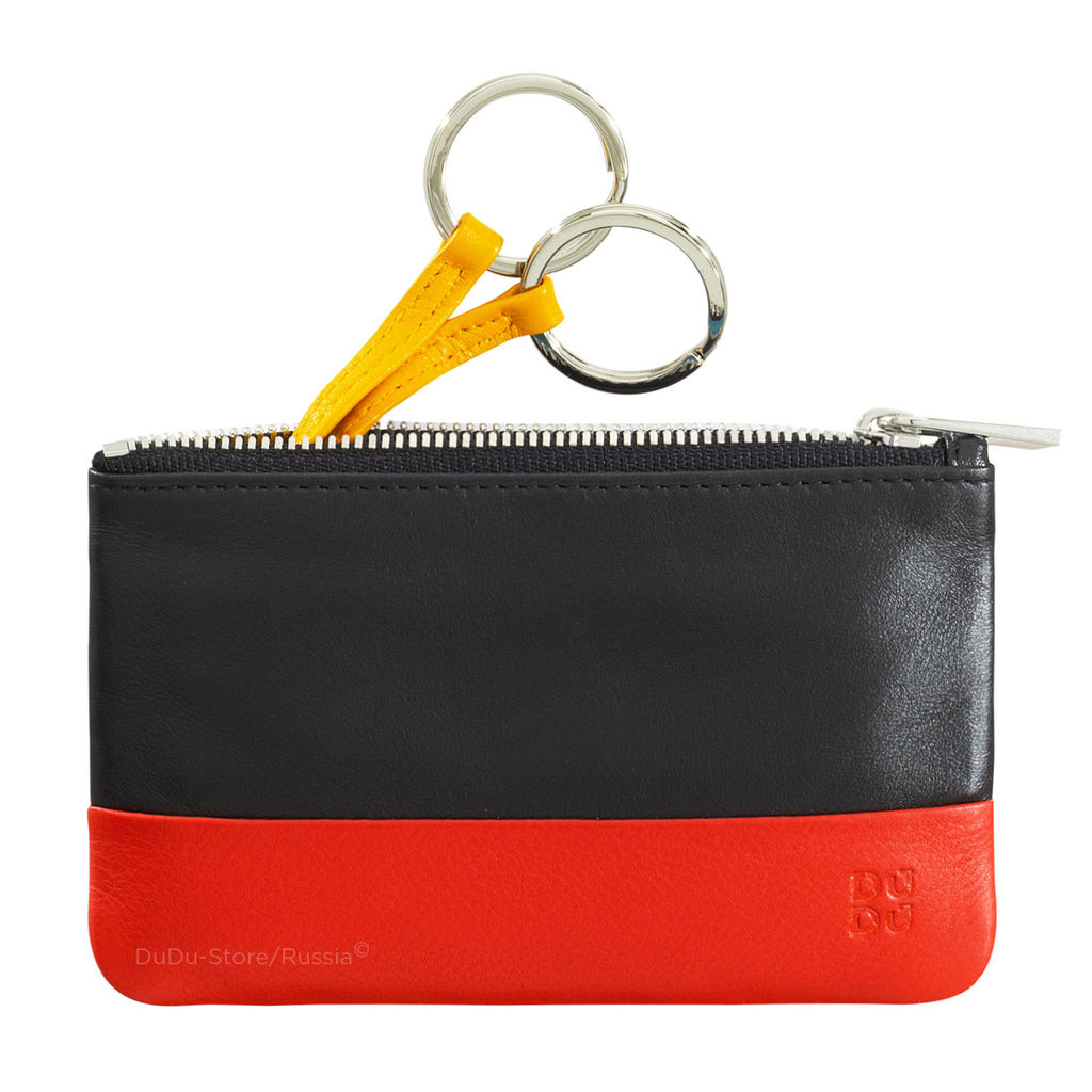 Итальянская кожаная ключница DuDu серии Kimolos | черный