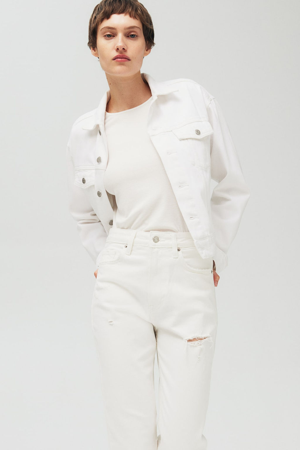 Slim Straight High Jeans - H&m фото 3