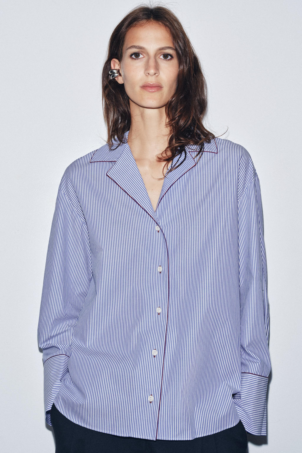 ZW COLLECTION CONTRAST TRIM SHIRT - Zara фото 2