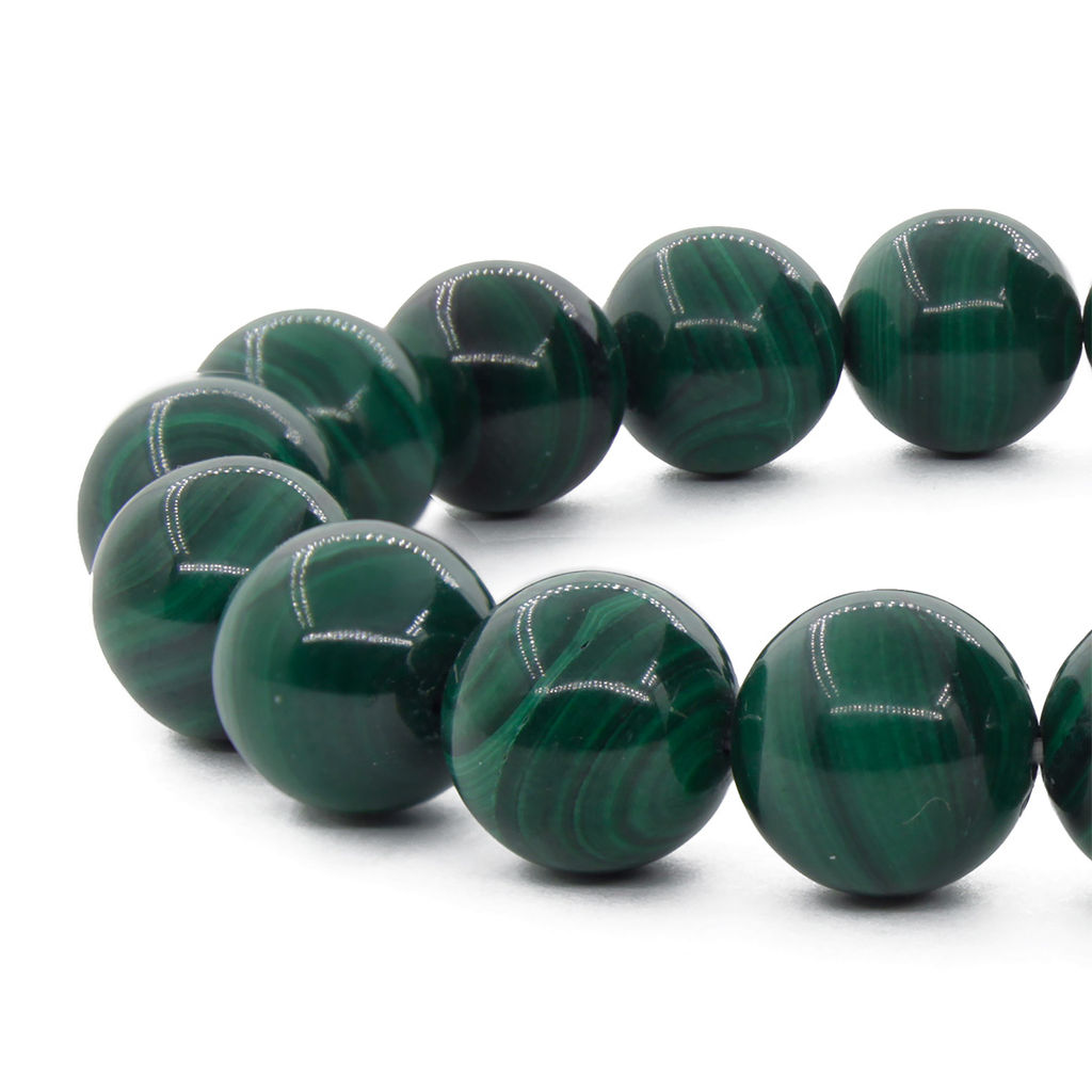 Малахит (Заир) 10мм, браслет "Классика", 18см