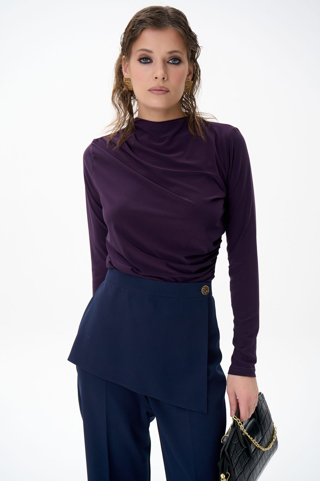 Лонгслив Нора (фиолетовый) - Эльза фото 6