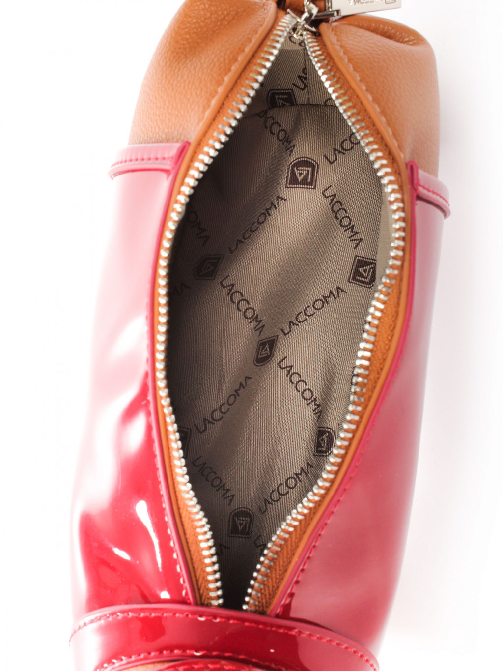 LACCOMA сумка ИГР2573-такса лак-красный эко кожа хлопок  фото 4