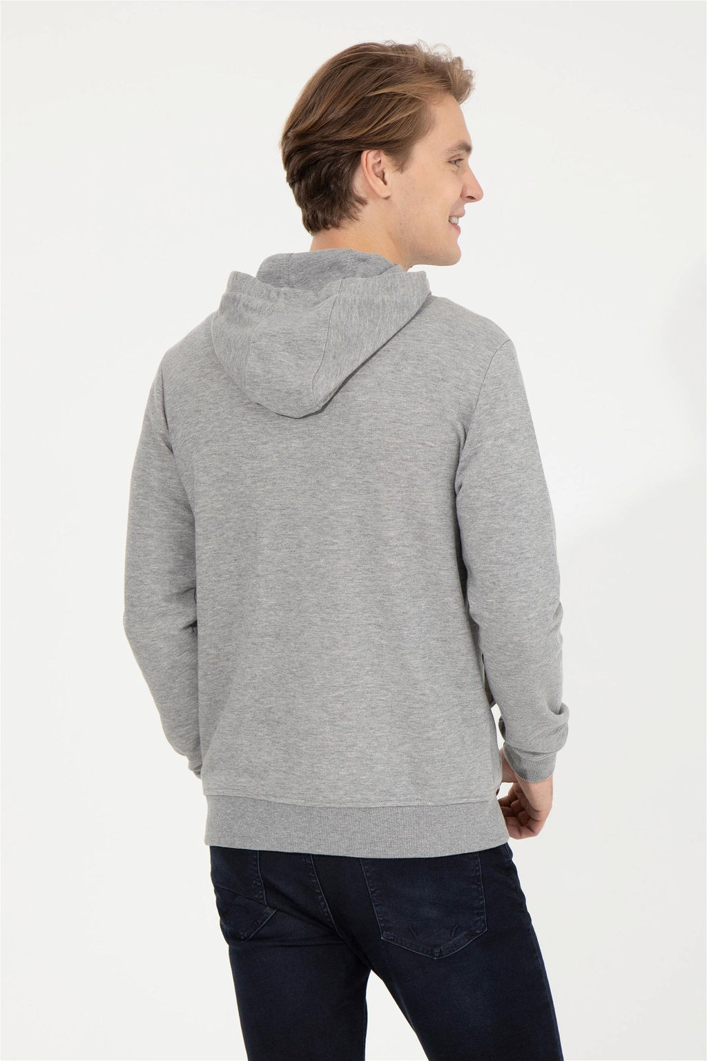 U. S. Polo Assn / Мужской серый меланжевый вязаный кардиган - U.s. polo assn фото 11