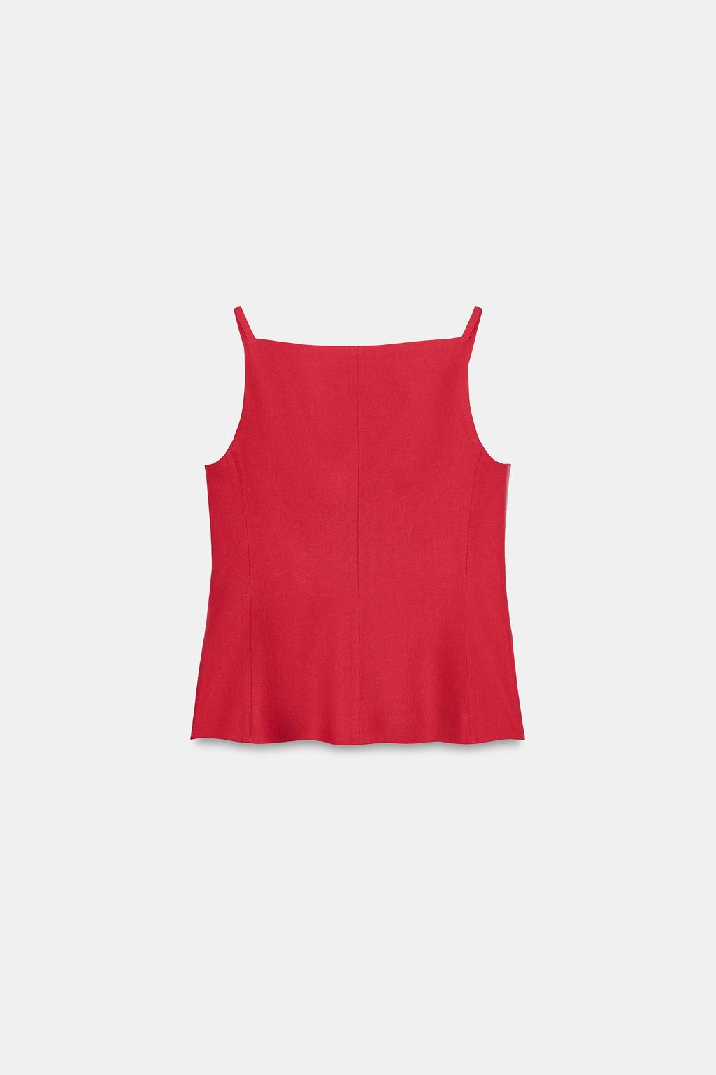 CHALECO ESCOTE CORAZ?N CON LINO / Rojo