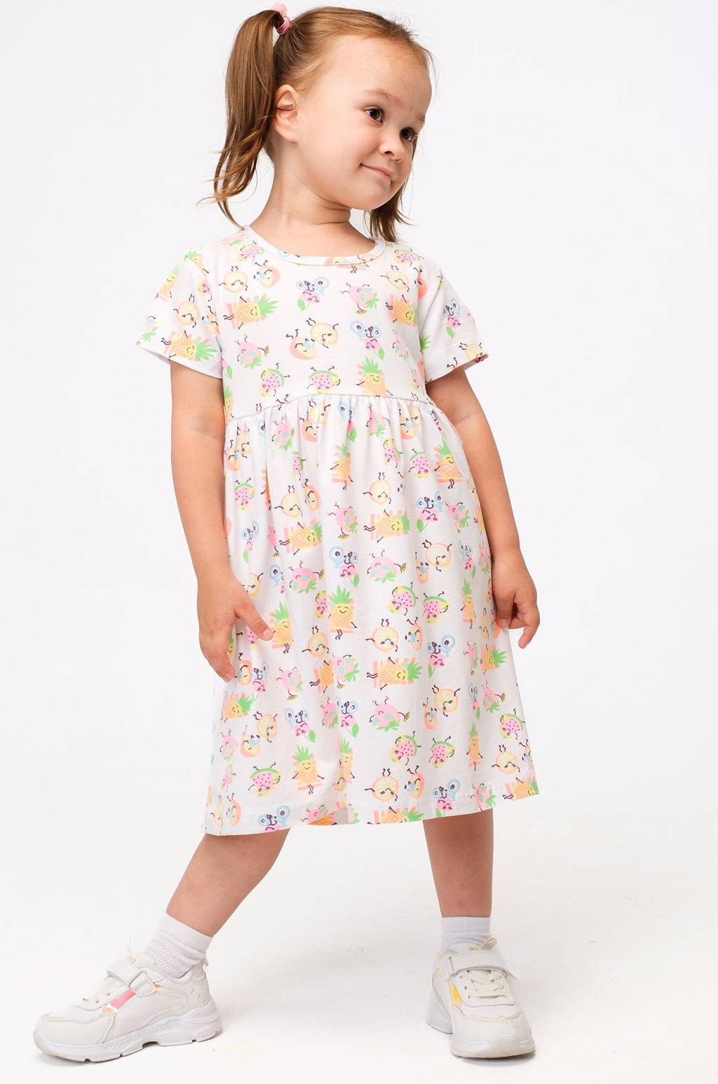 Летнее хлопковое платье с лайкрой для девочки Bonito  фото 9