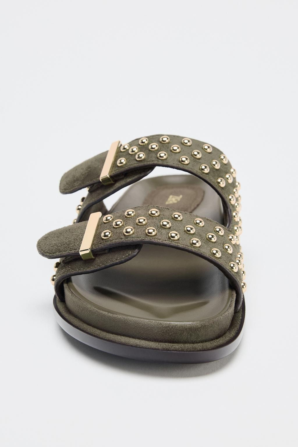 STUDDED BUCKLE SANDALS - Zara фото 6