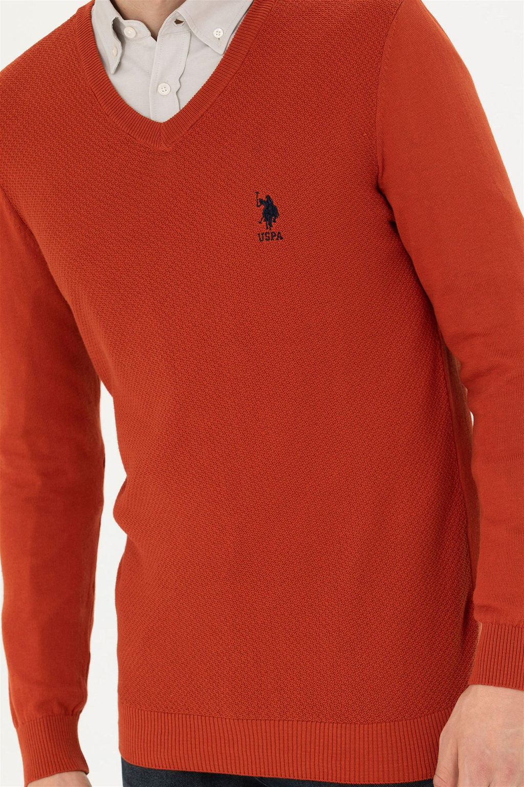 Мужской базовый свитер с плиткой Неожиданная скидка в корзине - U.s. polo assn фото 6