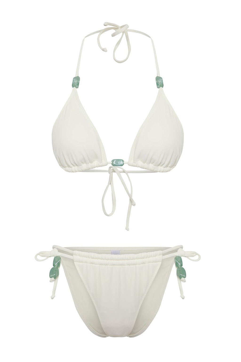 TRENDYOLMILLA Ekru Ucgen Boncuk Aksesuarl? Brazilian Bikini Tak?m? TBESS25BT00056  фото 5