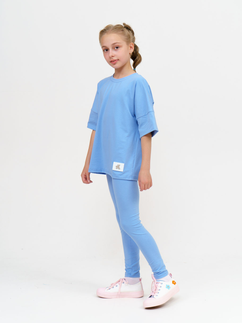 949Д Костюм с леггинсами "Голубой"