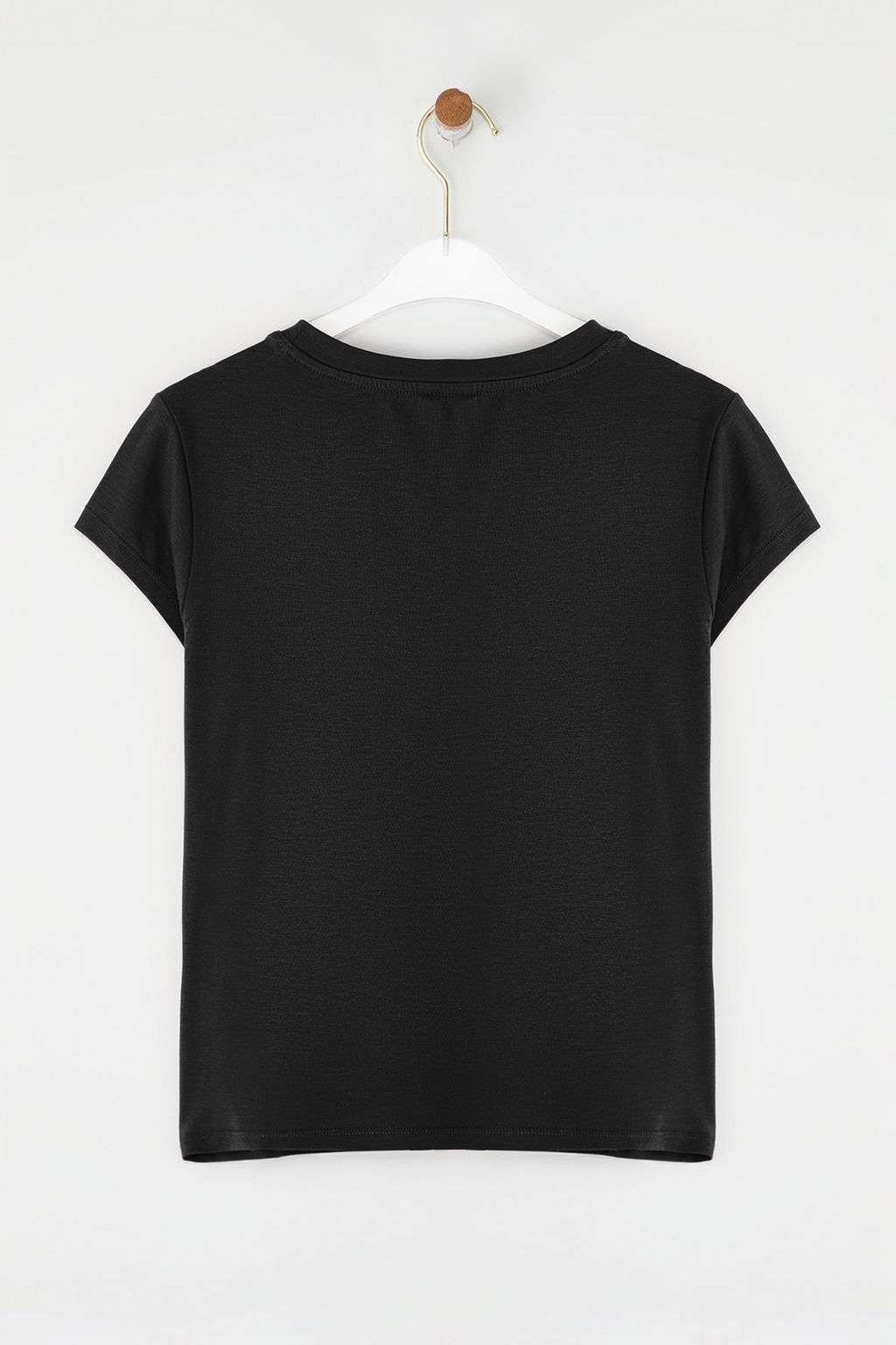 Trendyolmilla Siyah Yumusak Bambu Icerikli Vucudu Saran Bisiklet Yaka Esnek Orme Bluz TWOSS25BZ00530  фото 6