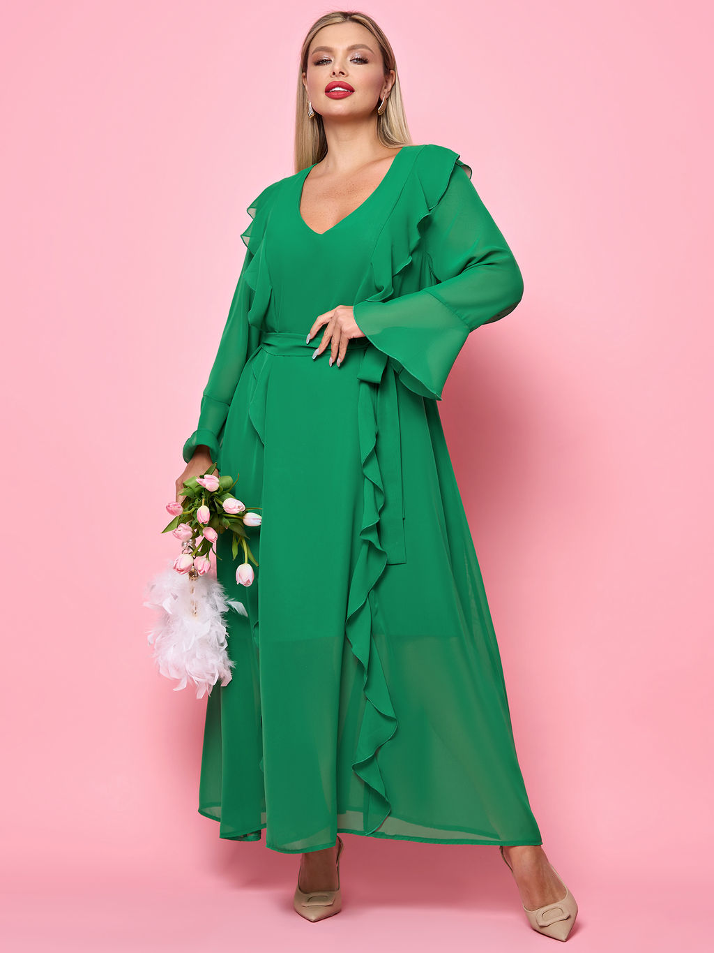 Платье 0372-1 бирюзовый - Dora фото 31