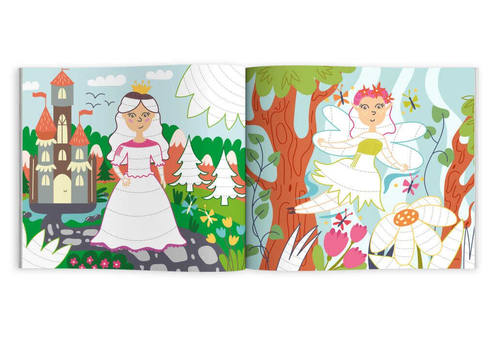 Книжка для раскрашивания. Серия Штриховалки арт. 60679 СКАЗОЧНЫЕ ПЕРСОНАЖИ - Феникс+ фото 2