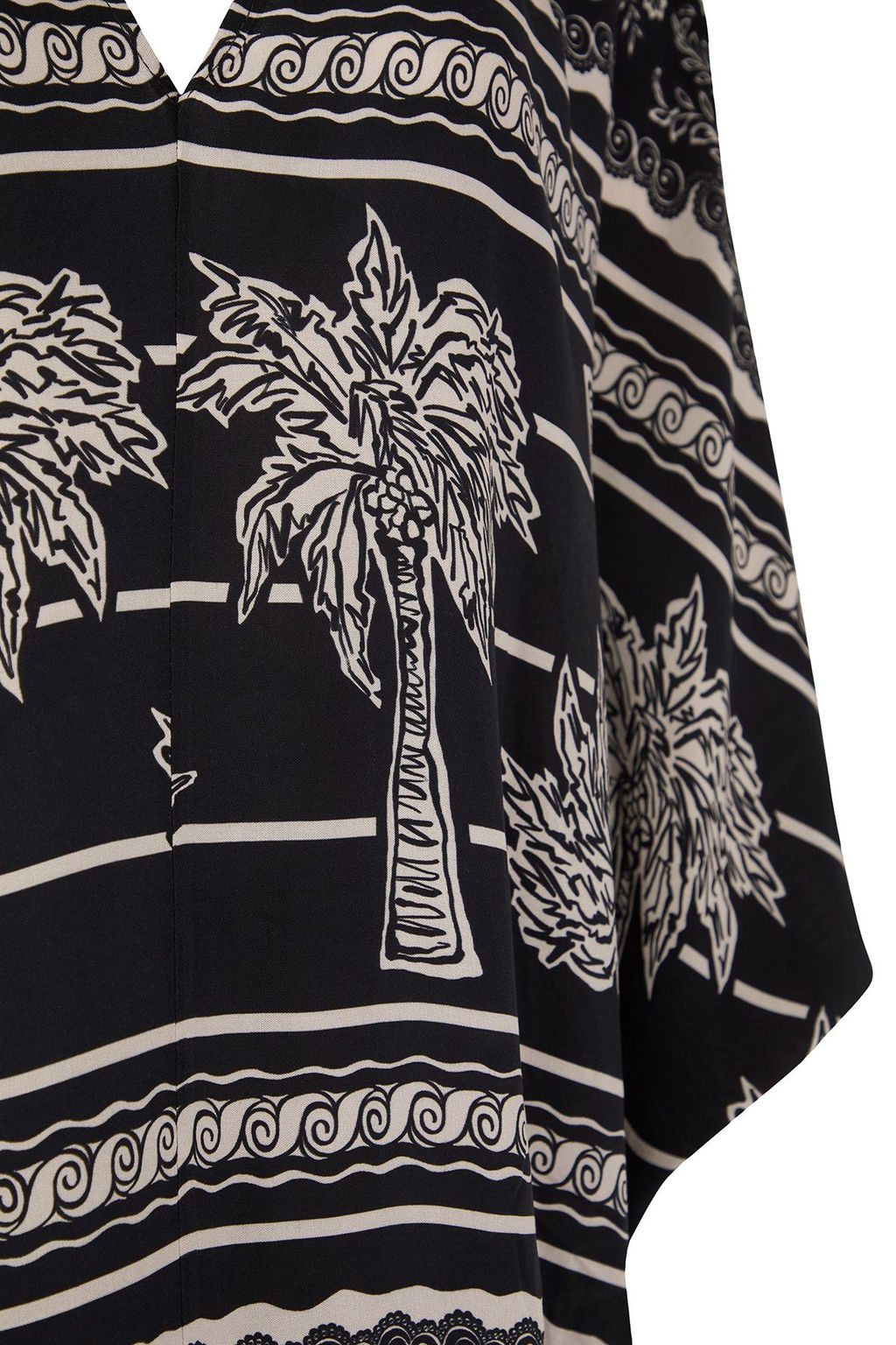 Tropikal Desenli Dokuma Plaj Midi Elbise TBESS25EL00031 - Trendyolmilla фото 6