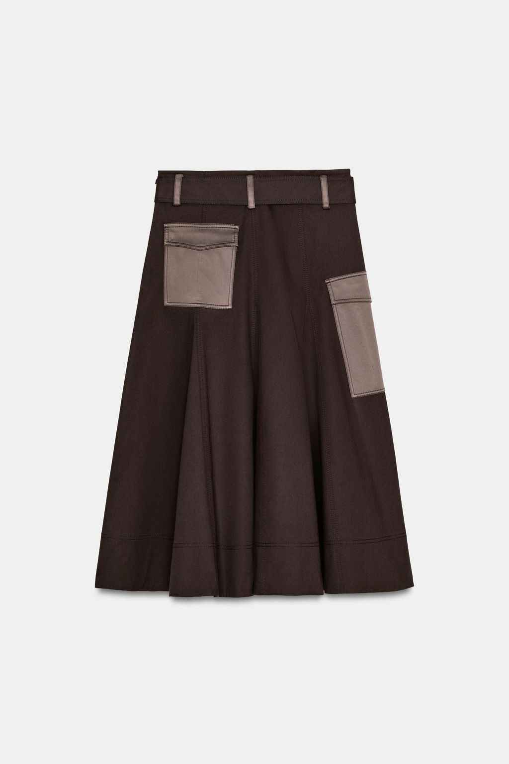 CARGO MIDI SKIRT WITH BELT - Zara фото 15
