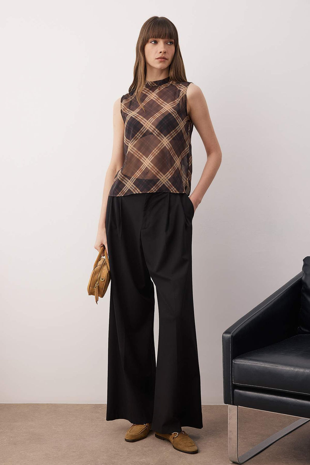 Kahverengi Dokuma Bluz TWOAW26BZ00298 - Trendyolmilla фото 3