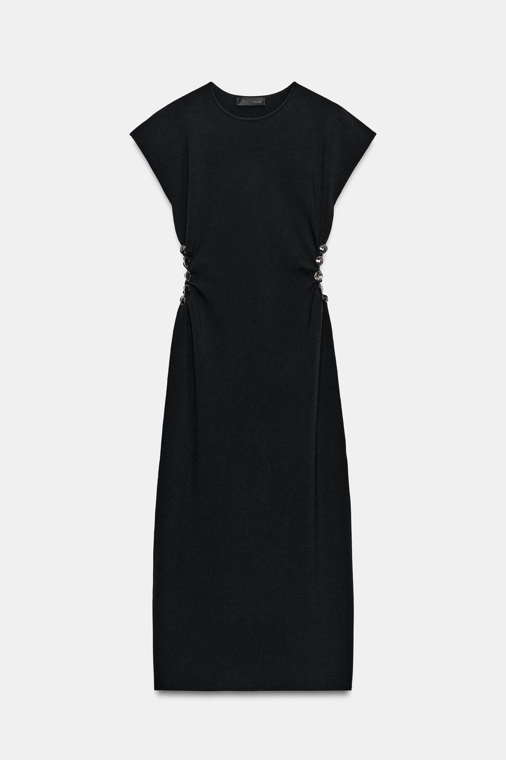 VESTIDO PUNTO CUT OUT BOLAS / Negro - Zara фото 7