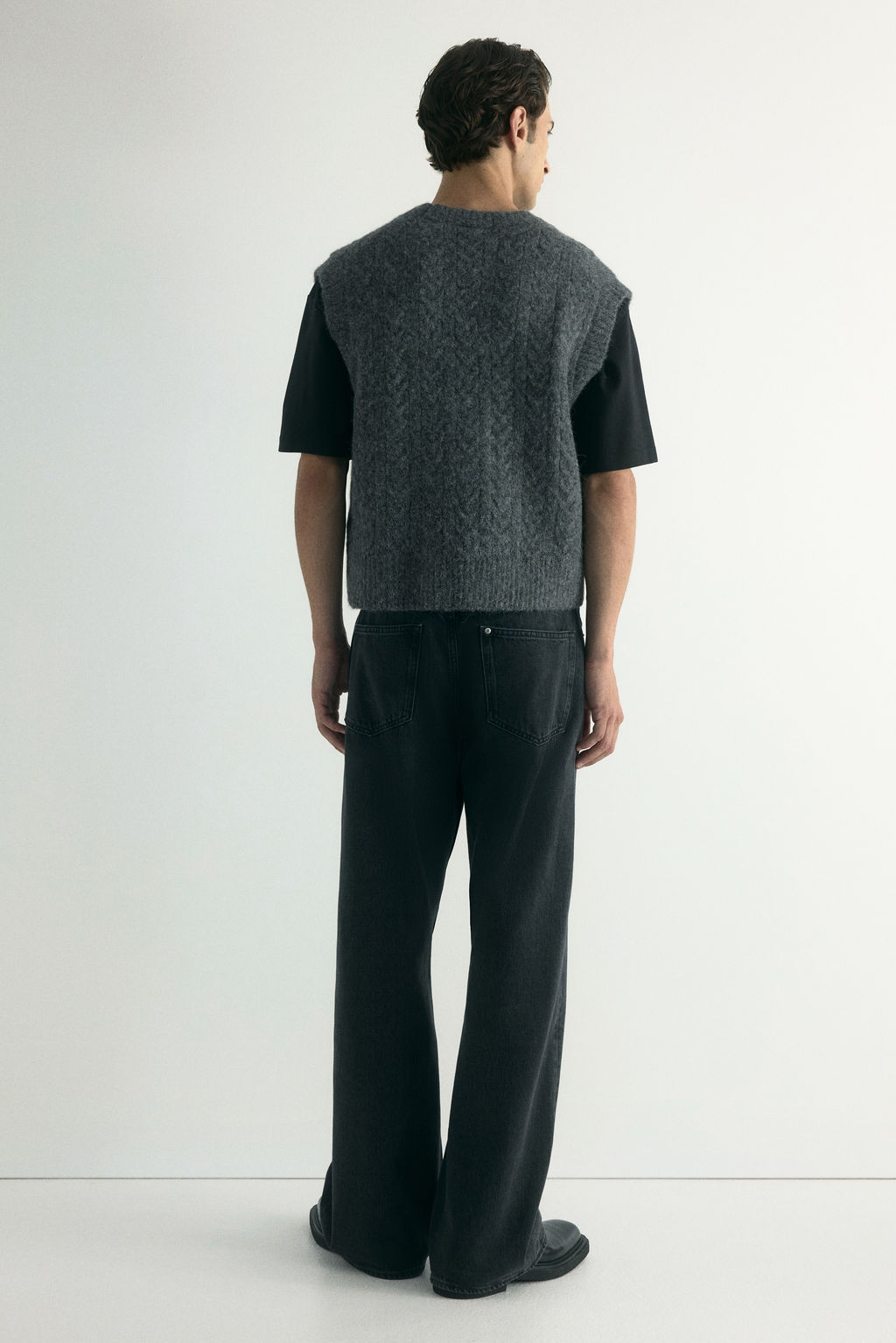 Su?ter chaleco en punto trenzado Loose Fit - H&m фото 3