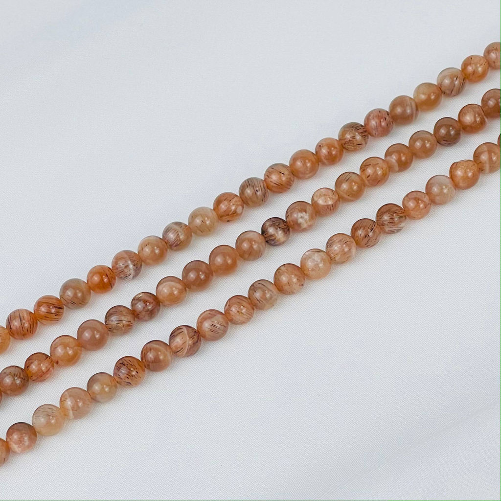 Бусины для украшений из Лунного камня (64 бусины) 39 см