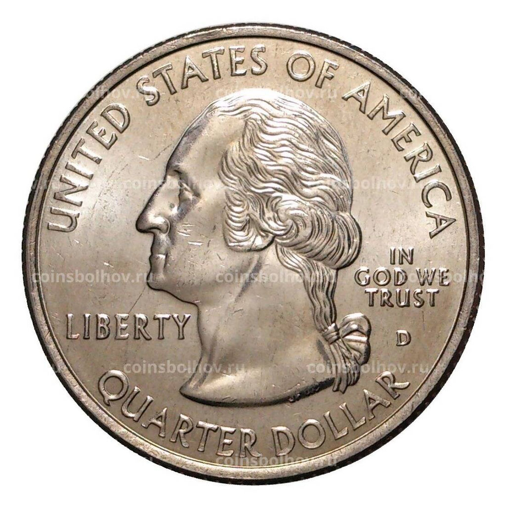 Монета 25 центов 2001 года D Штаты и территории - Вермонт