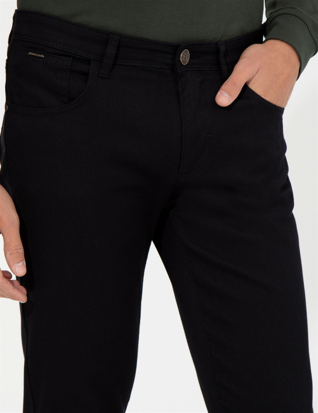 Siyah Slim Fit Kanvas Pantolon - Pierre cardin фото 5