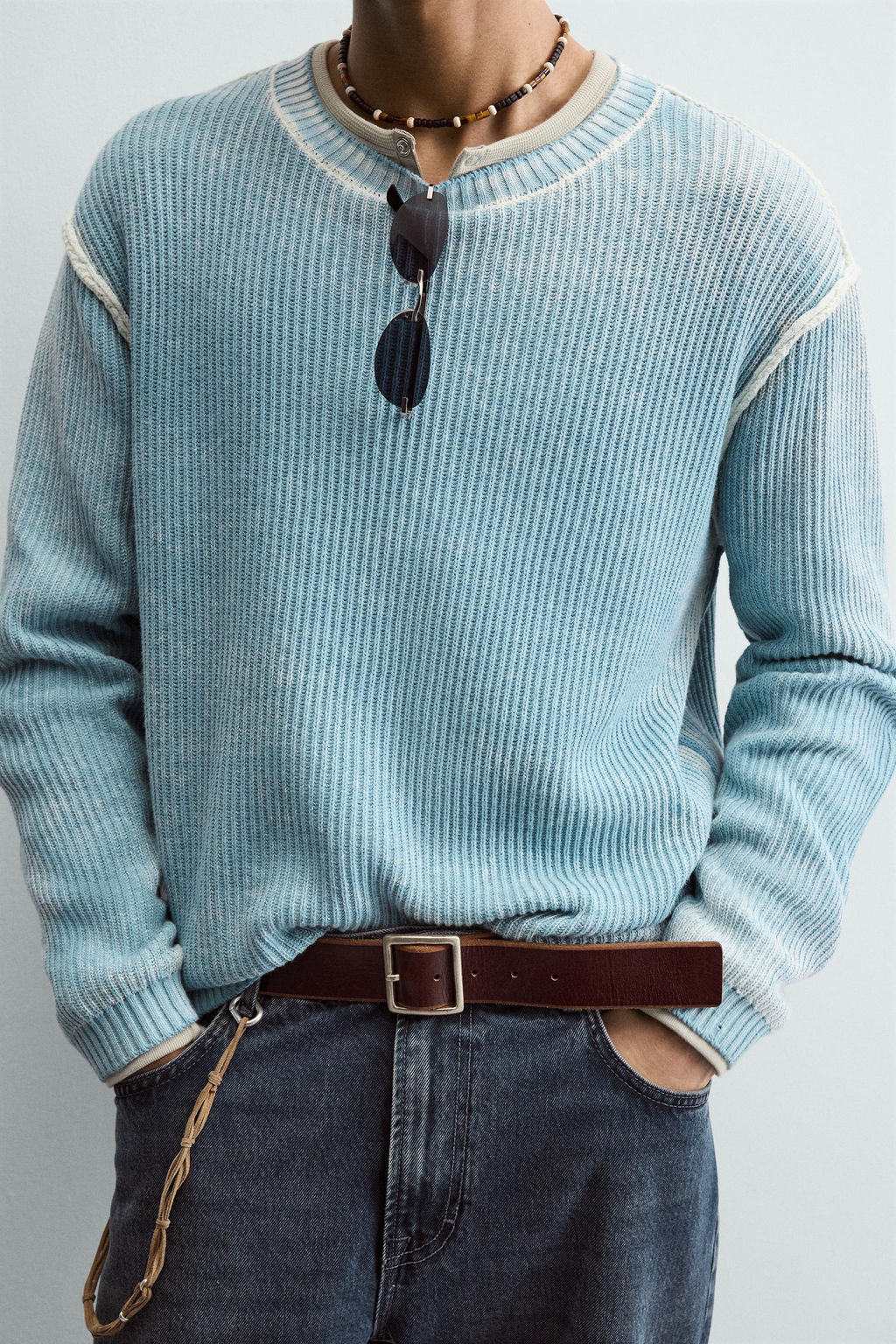 JERSEY REVERSIBLE RELAXED FIT / Azul claro - Zara фото 6