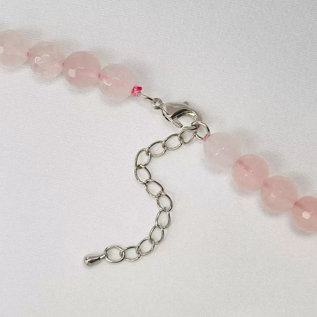 Бусы из Розового кварца огранка 60 см +