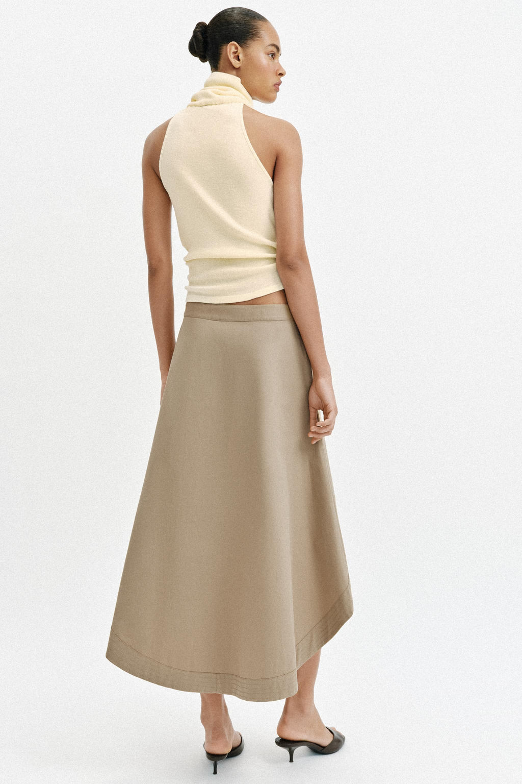 FALDA MIDI ASIM?TRICA / Tostado - Zara фото 5