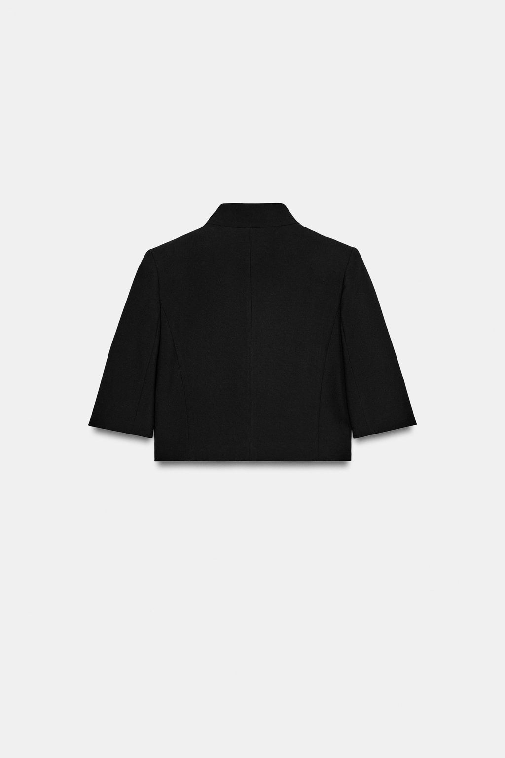 BLAZER CROPPED MANGA CORTA ZW COLLECTION / Negro - Zara фото 8