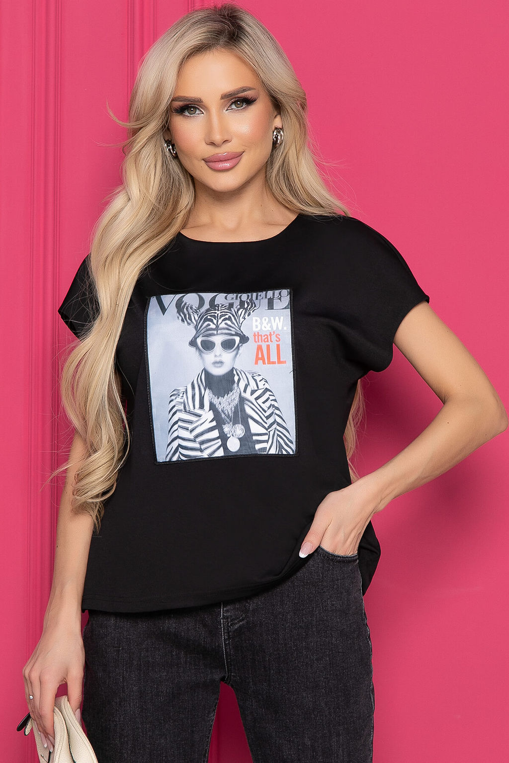 Футболка Vogue (черная) Б8522 - Lt collection фото 5