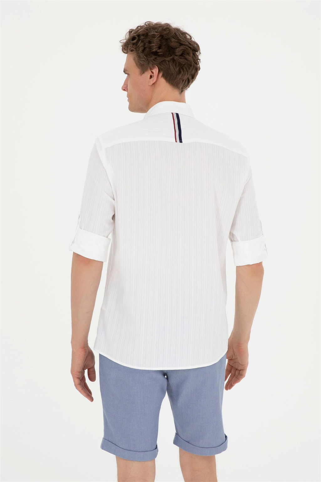 Мужская белая рубашка с длинным рукавом Неожиданная скидка в корзине - U.s. polo assn фото 5