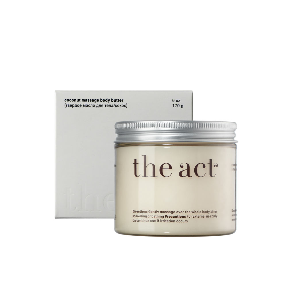 Массажное твёрдое масло для тела/кокос The Act фото 2