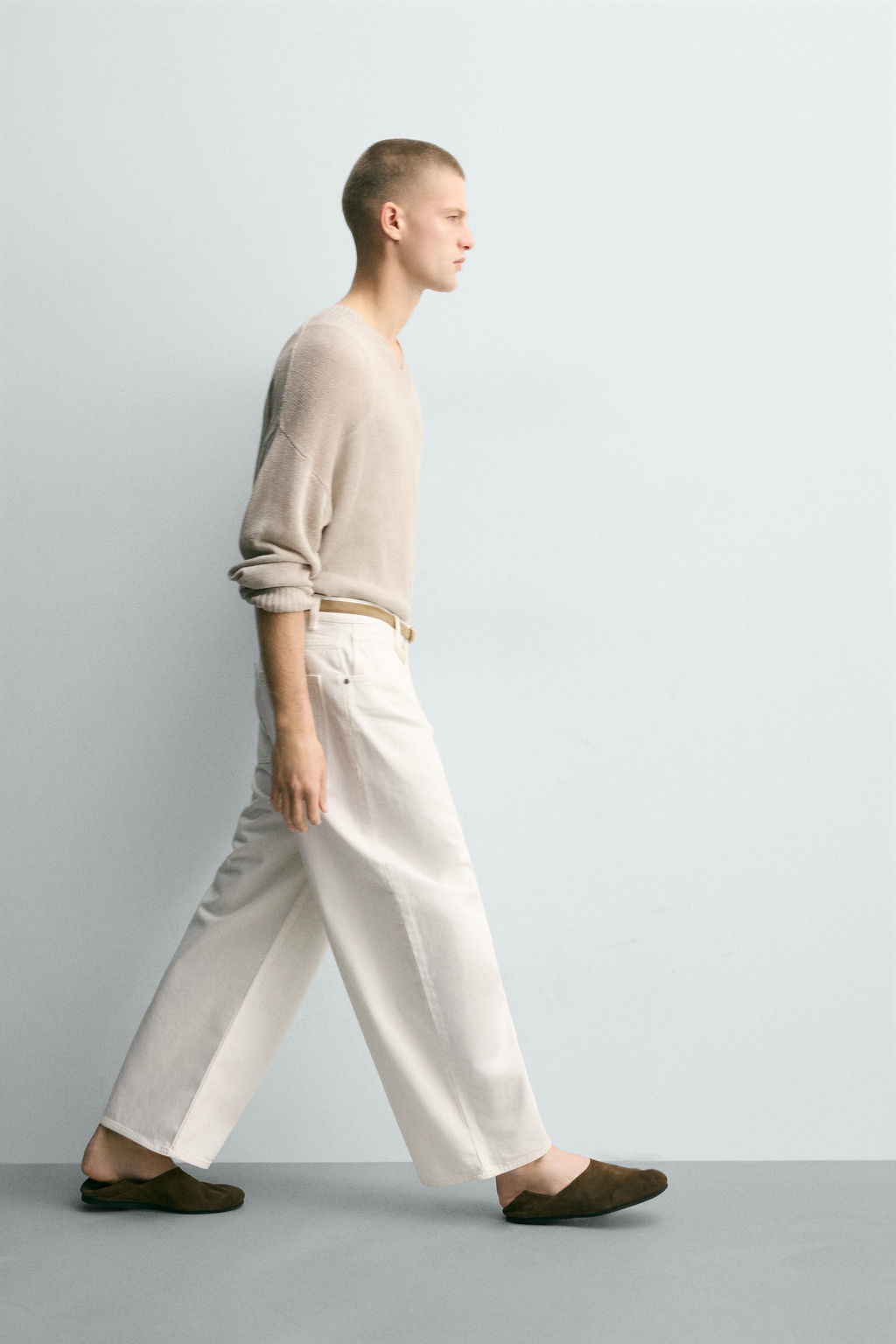 JEANS WIDE FIT / Blanco - Zara фото 6