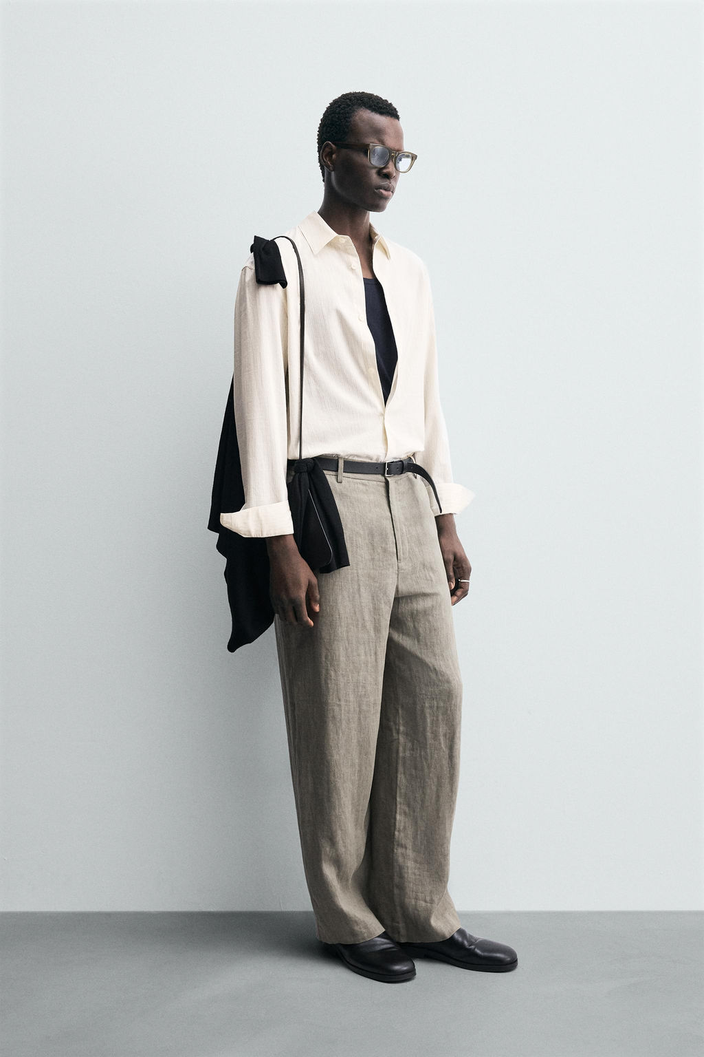 STRIPED COTTON-VISCOSE SHIRT - Zara фото 13