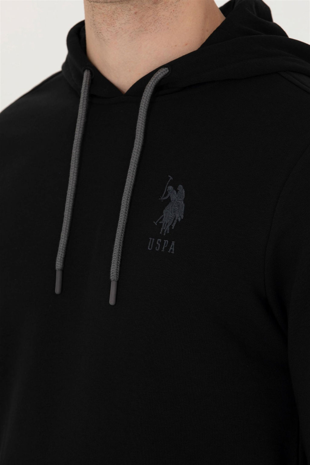 U. S. Polo Assn / Мужской черный базовый свитшот - U.s. polo assn фото 7