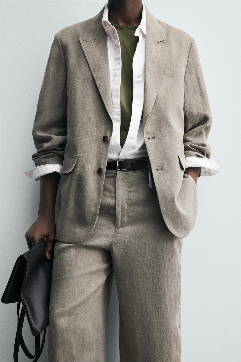 100% WASHED LINEN SUIT TROUSERS - Zara фото 5
