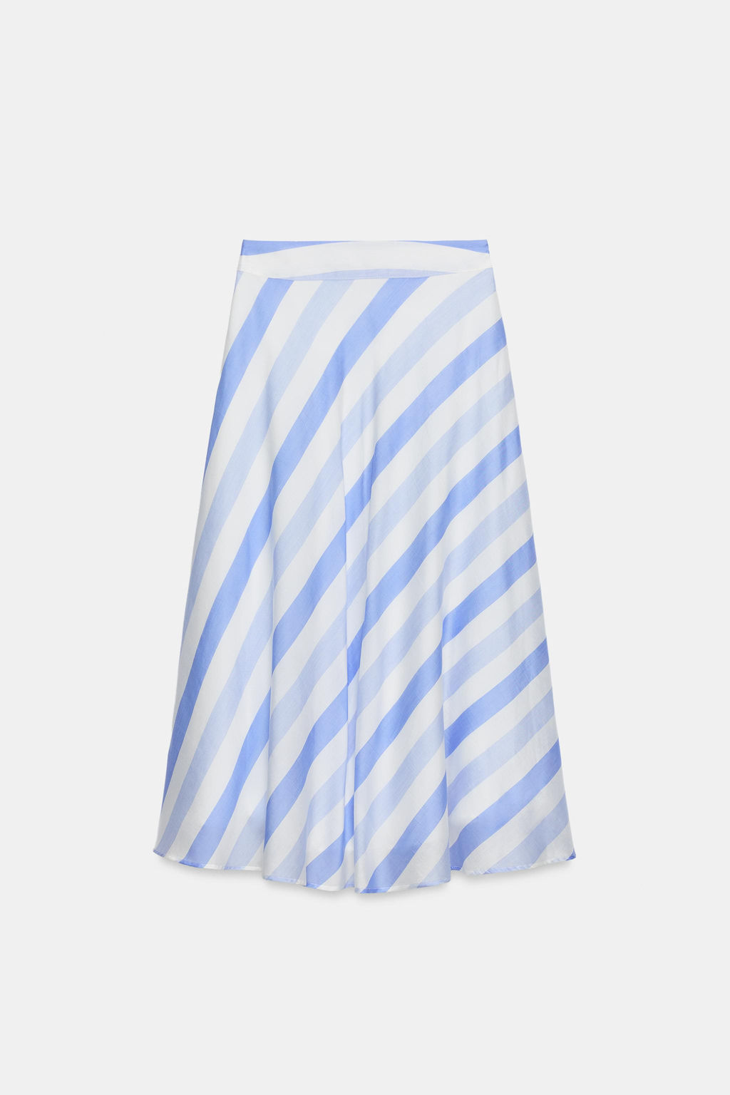 FALDA MIDI RAYAS / Azul / Blanco - Zara фото 10