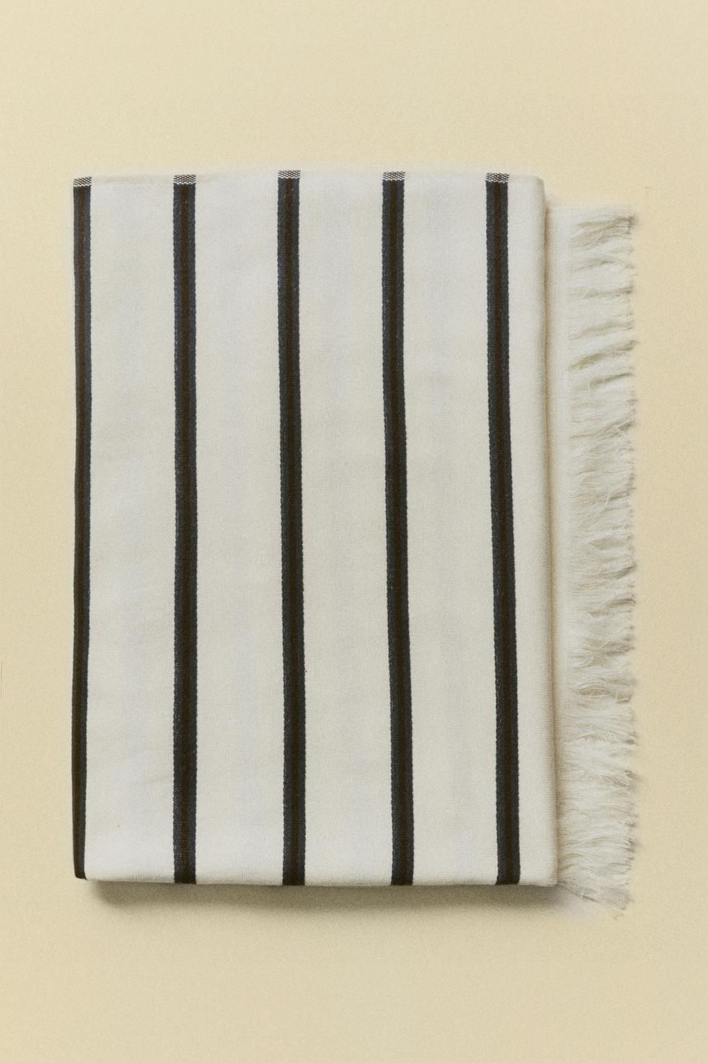 STRIPED COTTON BEACH TOWEL - Zara фото 6