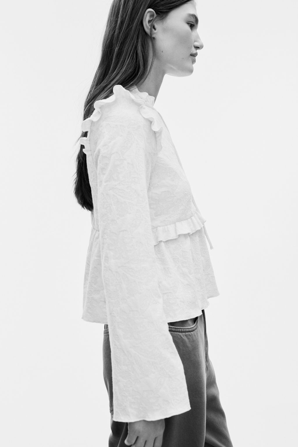 Blusa en punto jacquard - H&m фото 4