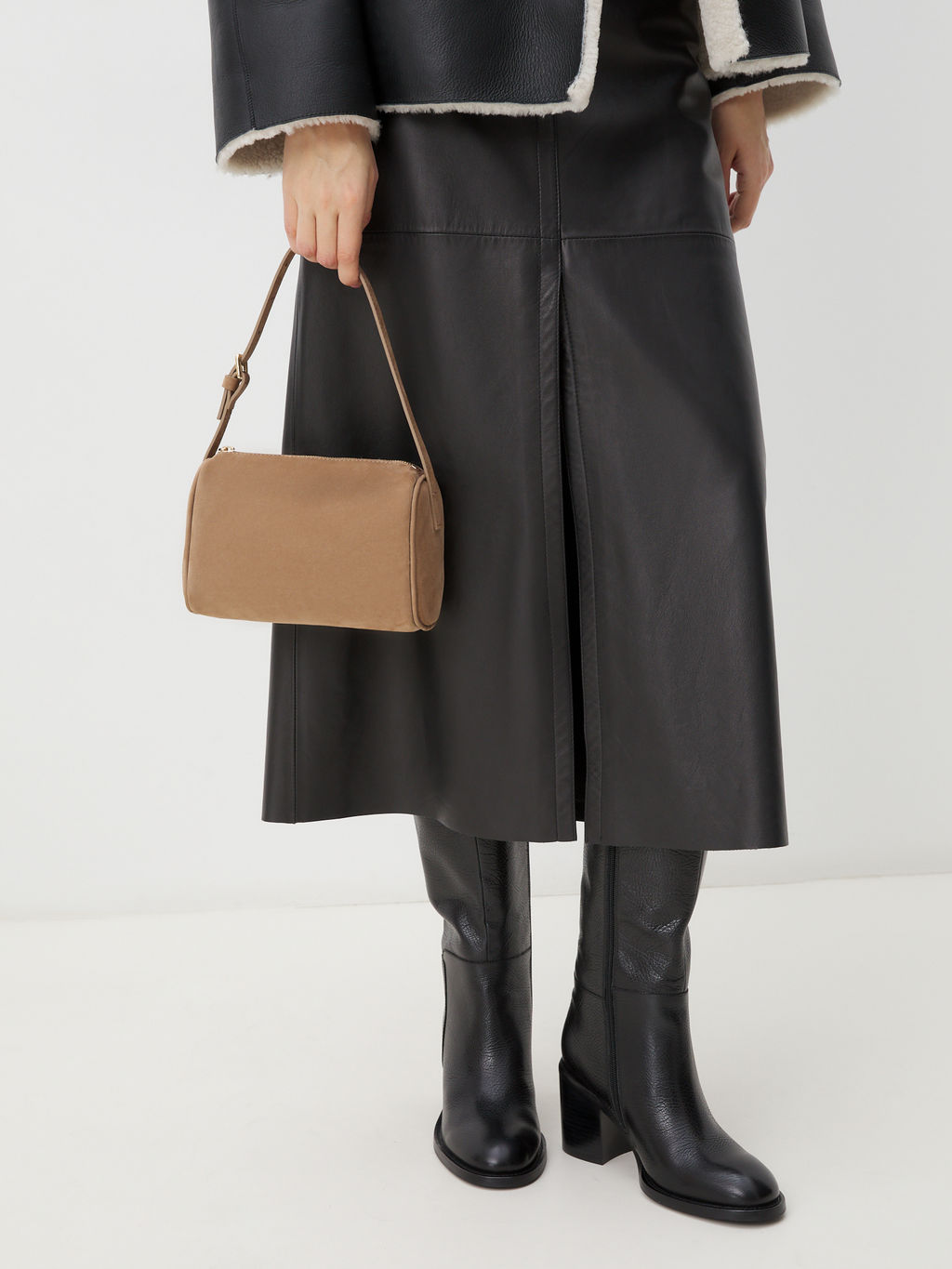 Женская сумка с ручками MAISON DAVID MARY Артикул 4489055, бежевый  фото 3