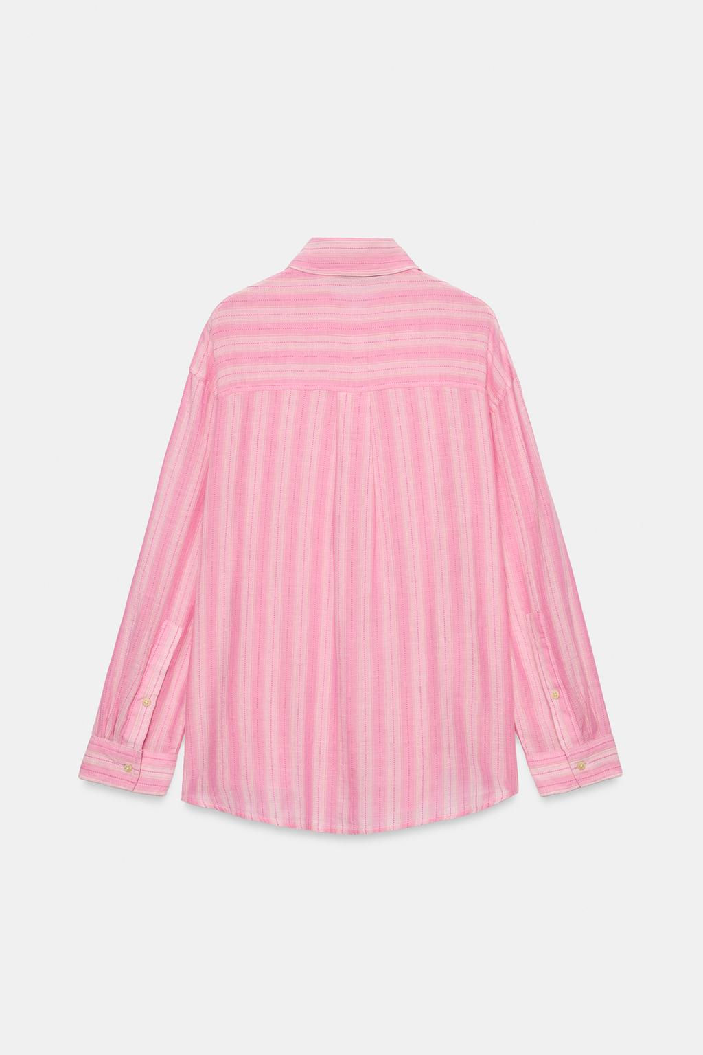 STRIPED VOLUMINOUS SHIRT - Zara фото 9