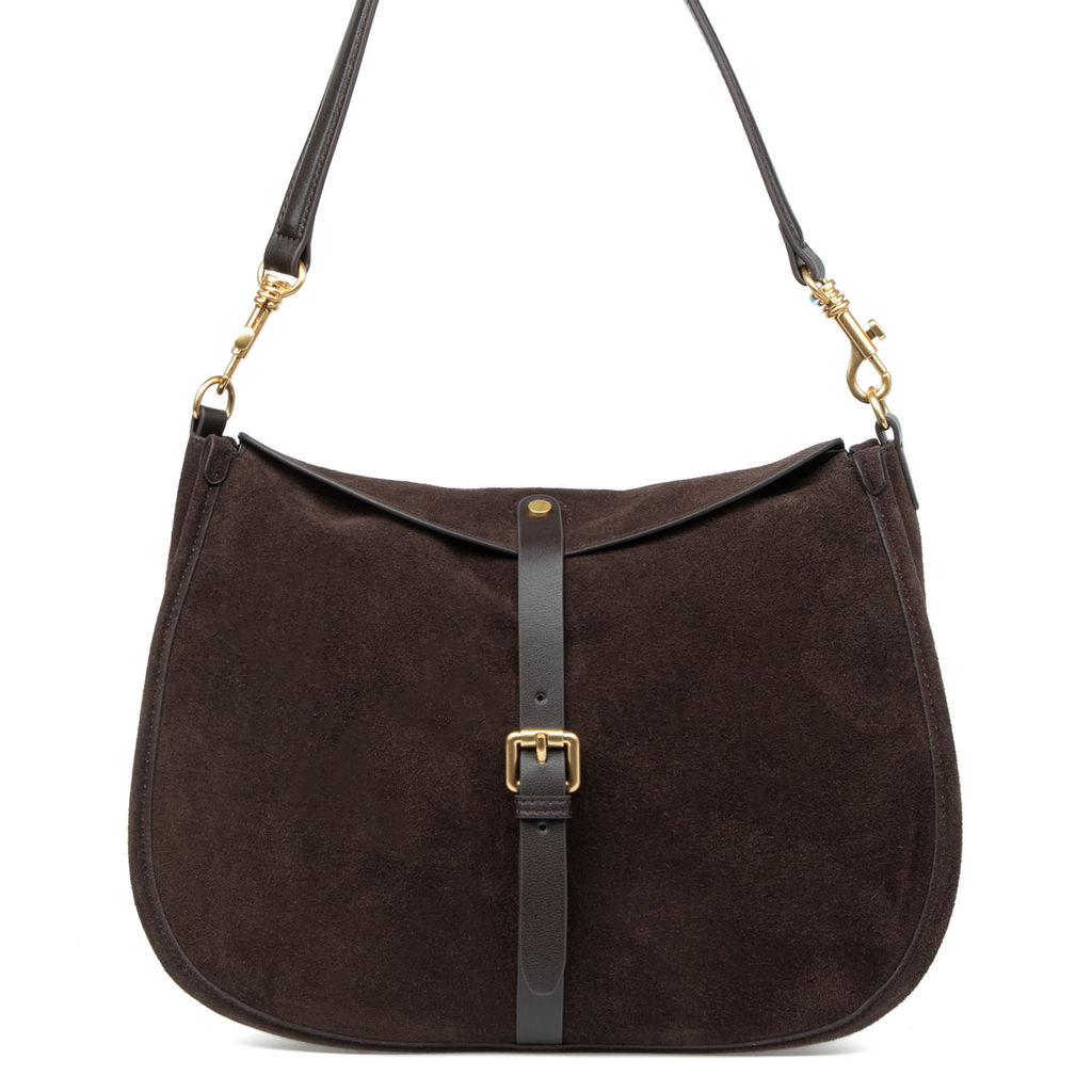 M1113 coffee, Женская замшевая сумка, Barcelo Biagi