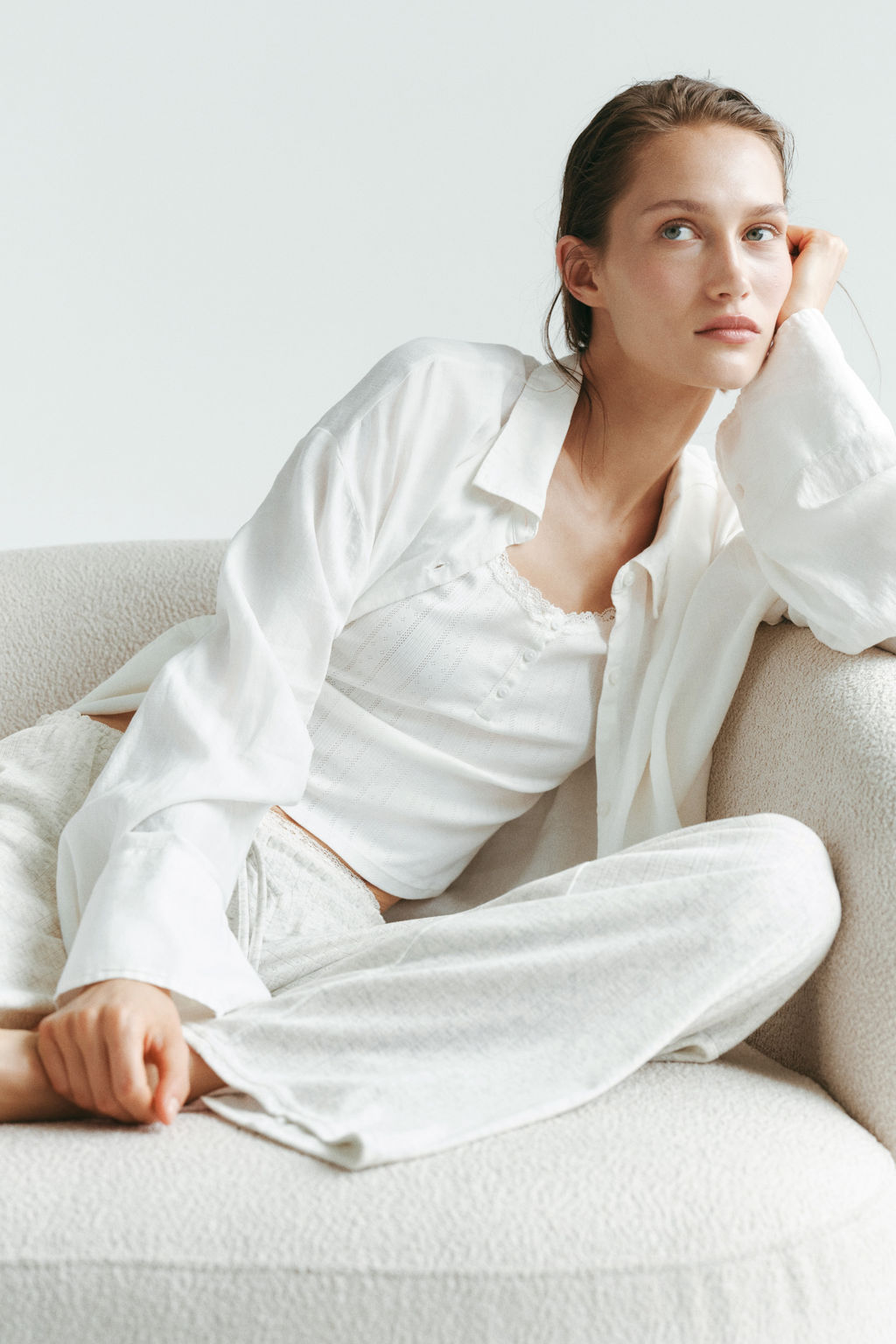 Pantal?n de pijama en pointelle